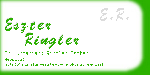 eszter ringler business card